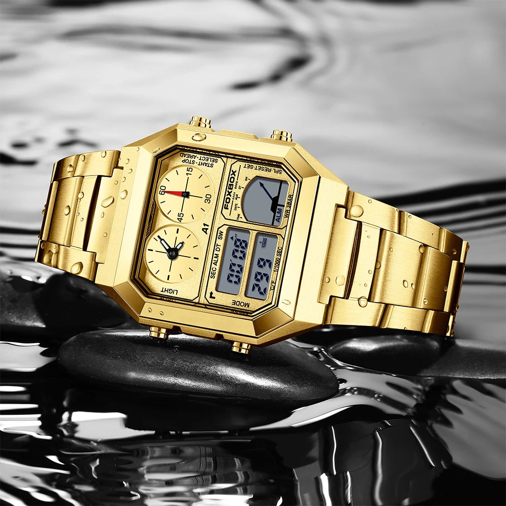Foxbox Mens Digital Watch Luminous Calendar Waterproof