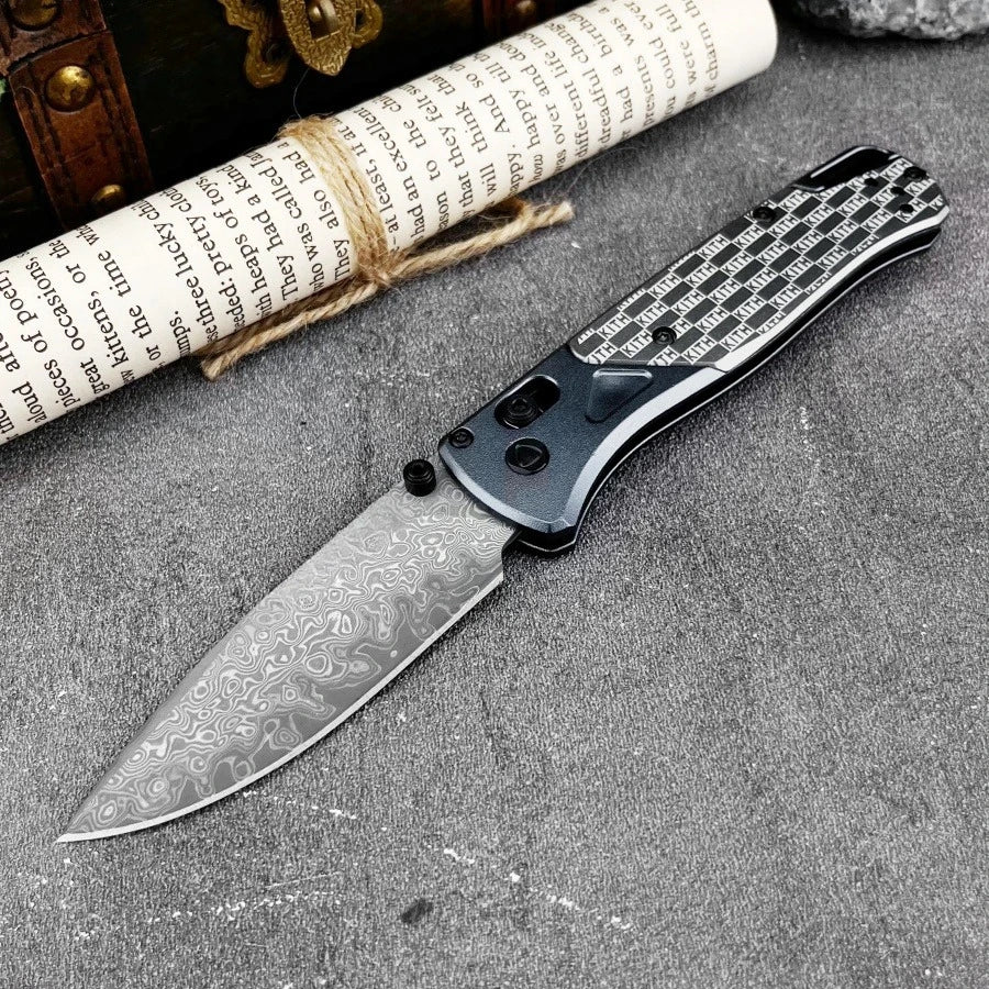 Bugout 535 Axis Lock Folding Knife Damascus Steel EDC