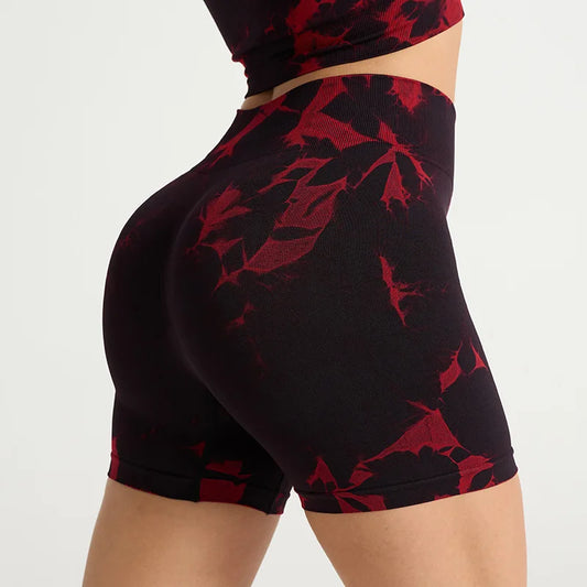 Zhejiang Yoga Tie Dye High Waisted Women Shorts Fitness