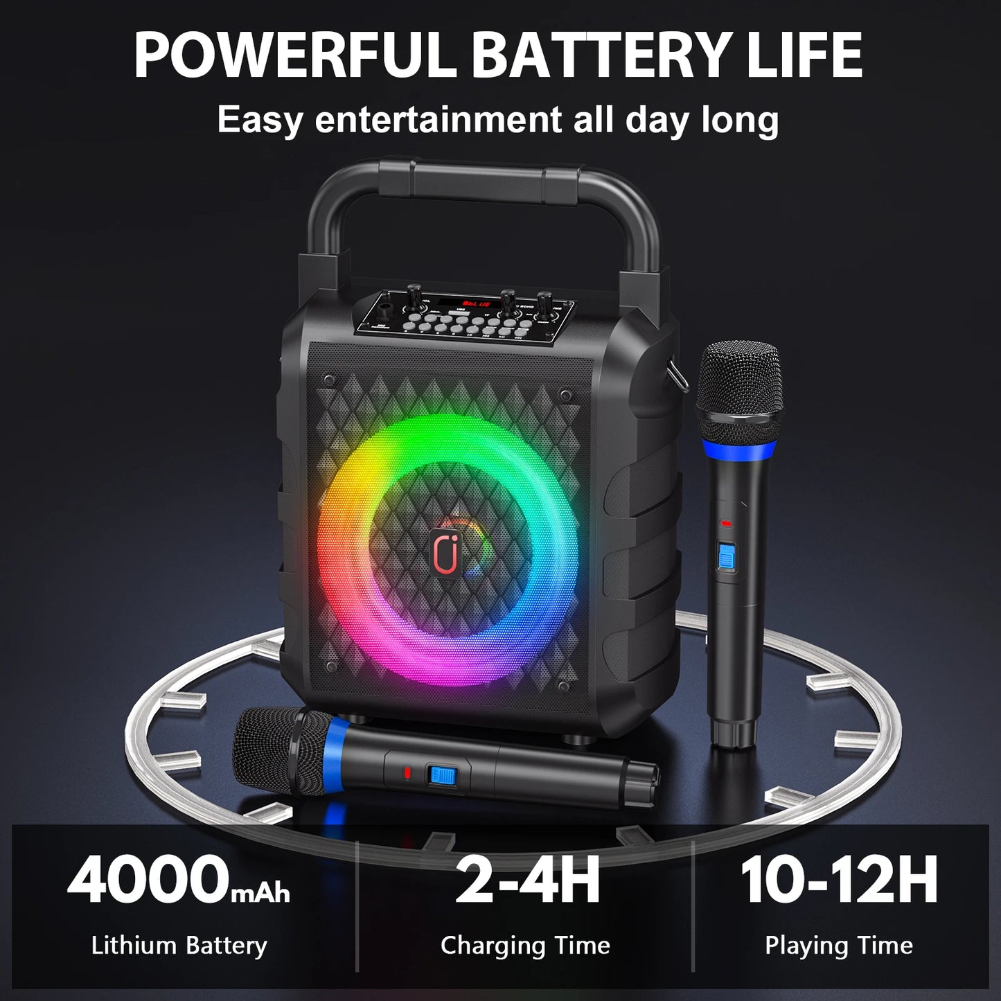 FanFun Wireless Bluetooth Speaker Karaoke System With Mic
