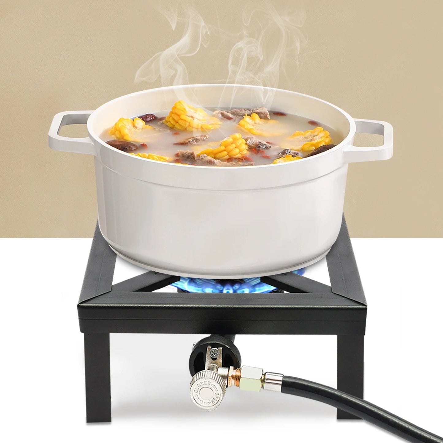 Portable Single Burner Gas Stove for Outdoor Propane Cooking