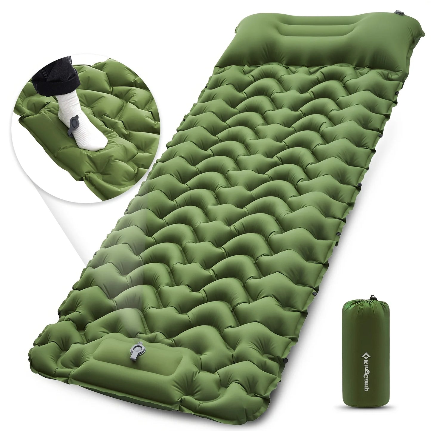 KingCamp Self Inflating Sleeping Pad Ultralight With Pillow