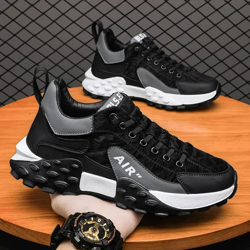 2025 New Men Casual Platform Sneakers Plus Size 43 44