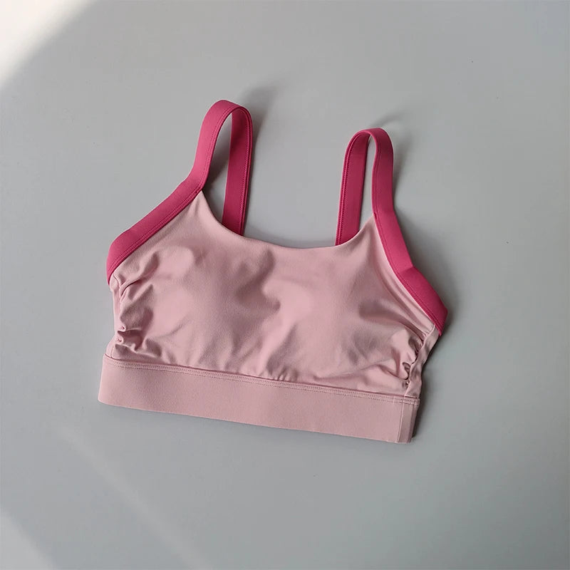 Women Open Back Sports Bra Yoga Fitness Top For Gym