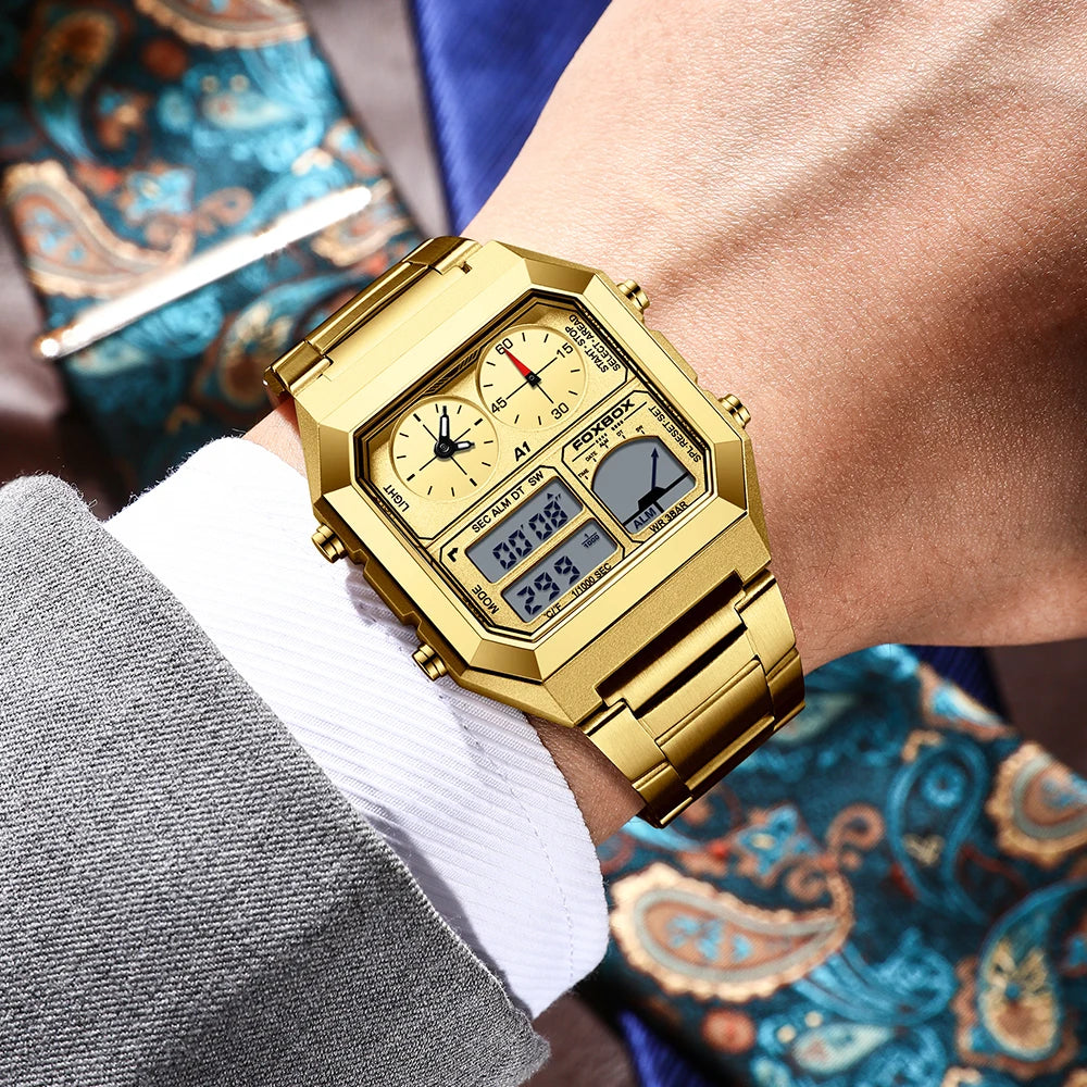 Foxbox Mens Digital Watch Luminous Calendar Waterproof