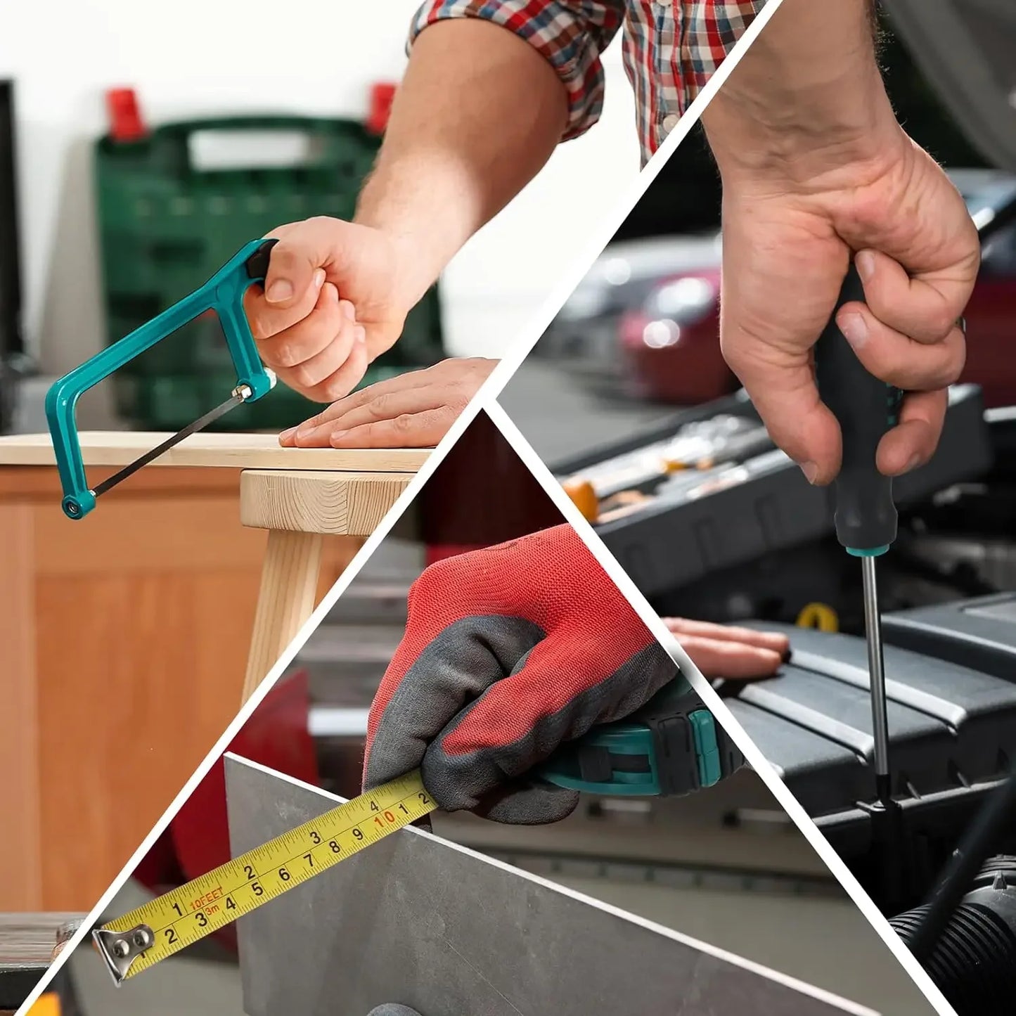 TLGREENDIY 198 Piece General Home Auto Repair Tool Kit