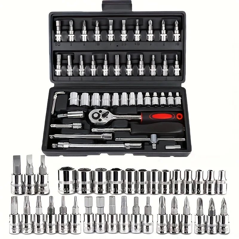AIRAJ 46 Piece Repair Tool Kit for Home and Car DIY