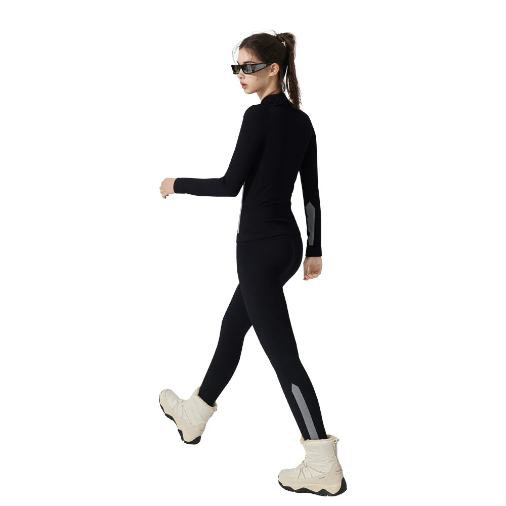 OhSunny Women Thermal Ski Base Layer Set Lightweight Warm