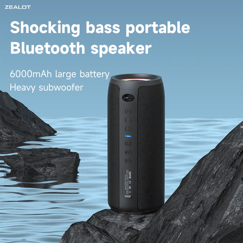 Zealot S51Pro 40W Bluetooth Speaker 3D Stereo Bass IPX5