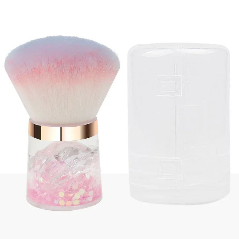 New Fashion Pink Portable Powder Brush Makeup Tool