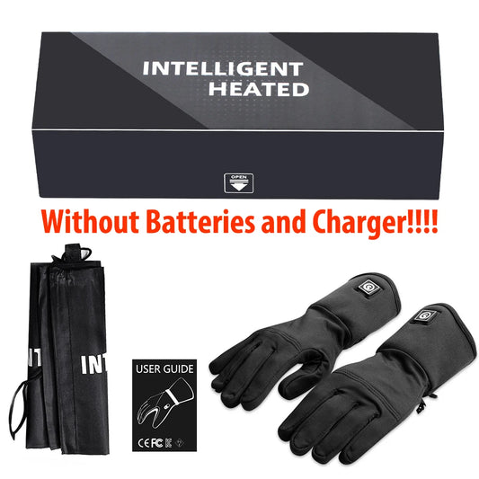 Snow Deercn Winter Heated Goatskin Leather Gloves Waterproof