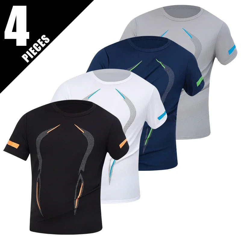 CN Men's QuickDry Short Sleeve Sports Shirt For Running