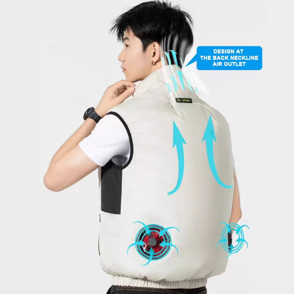 Heat Resistant Wearable Cooling Vest Air Conditioner