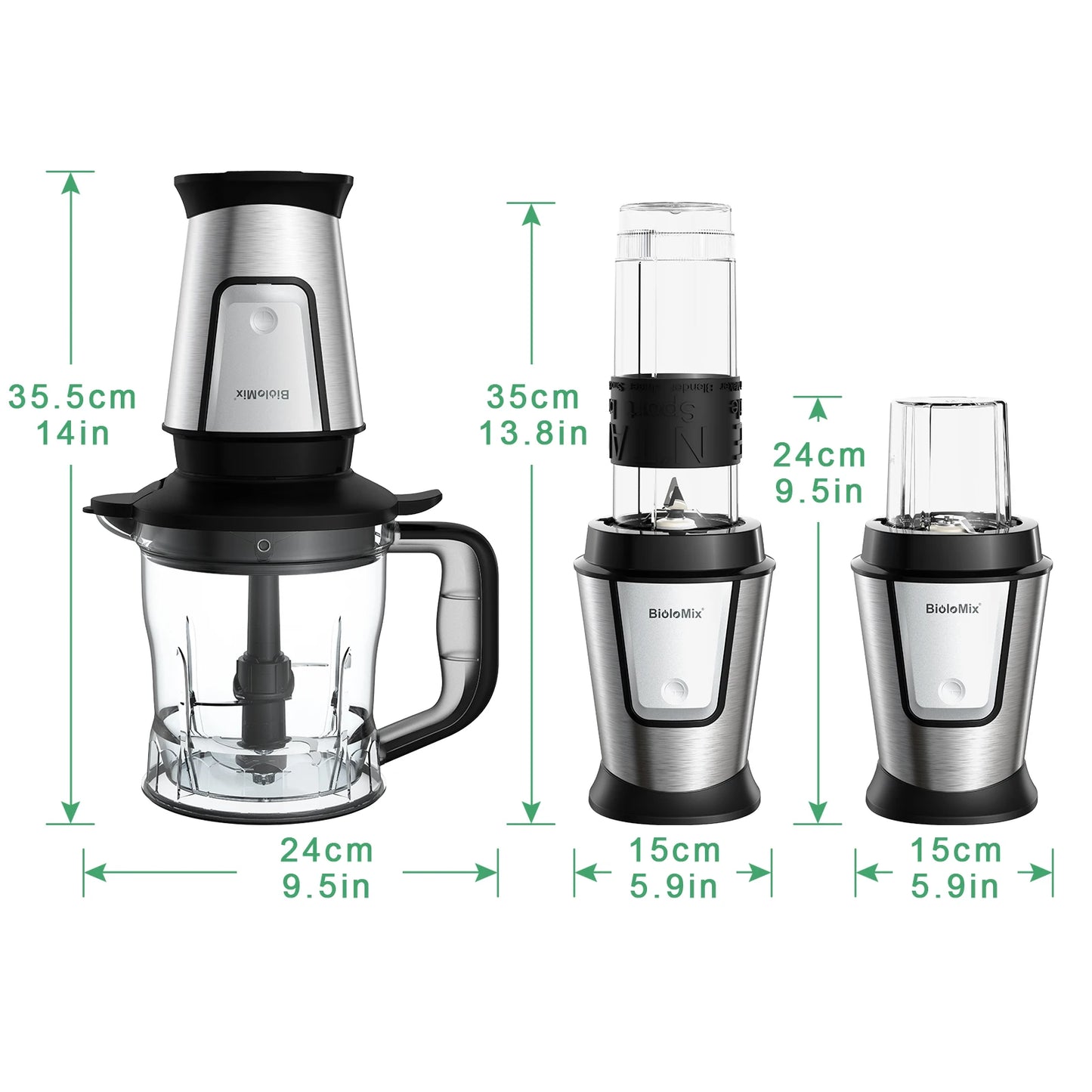 BioloMix 3 In 1 Multifunctional Food Processor Blender 700W