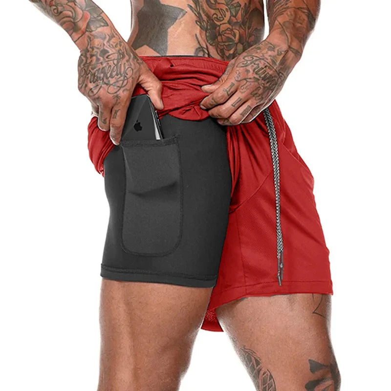 Mens Compression Shorts With Pocket Quick Dry Breathable