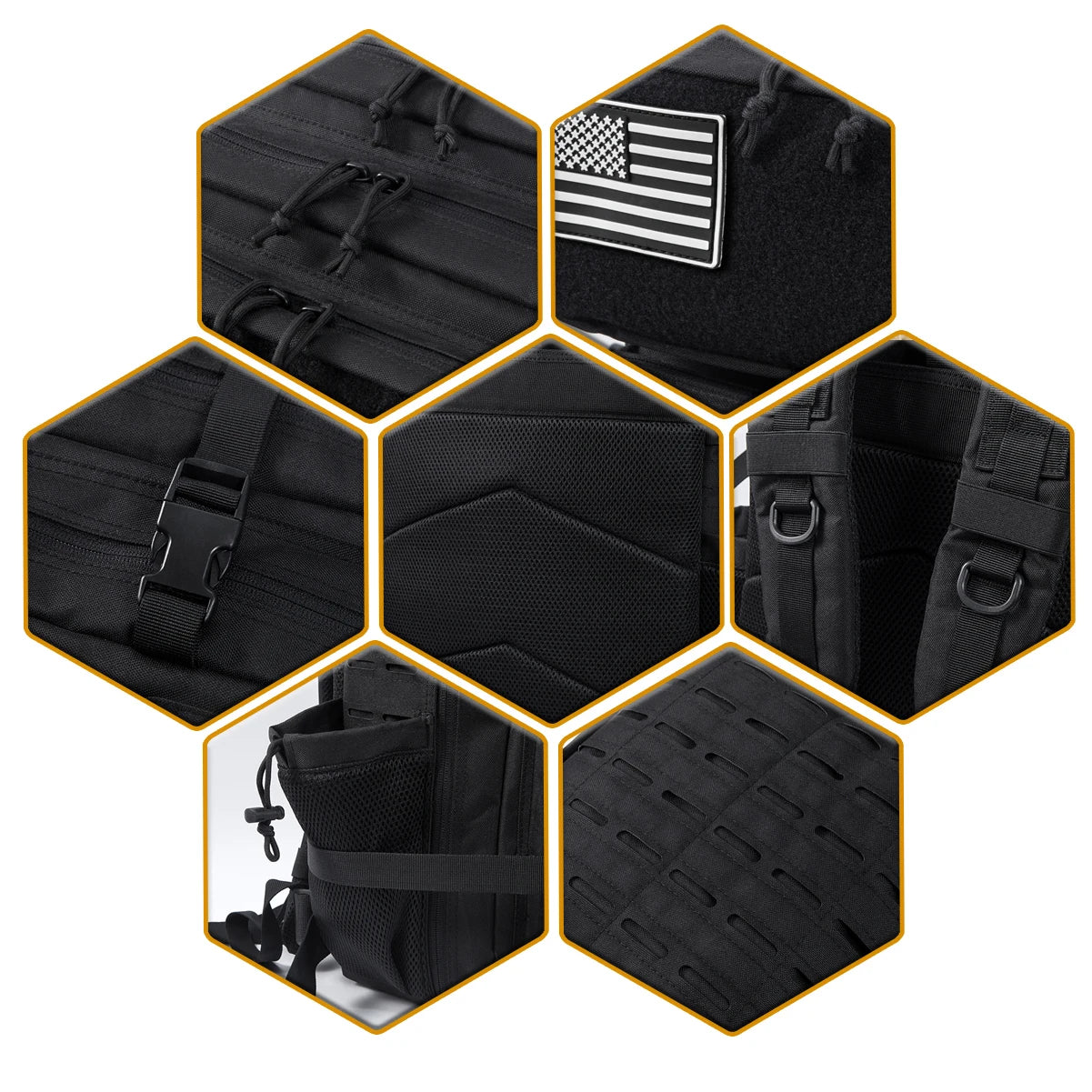 Mens And Womens 45L Tactical Backpack With Double Cup Holder