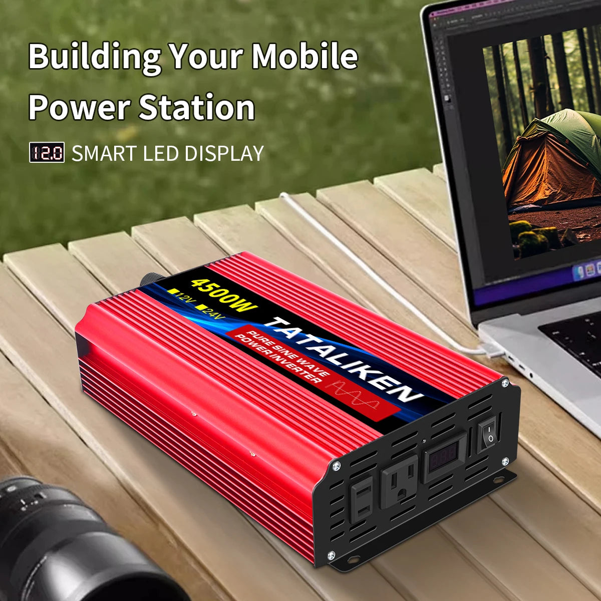 TATALIKEN US Socket 12V To 110V Pure Sine Wave Inverter