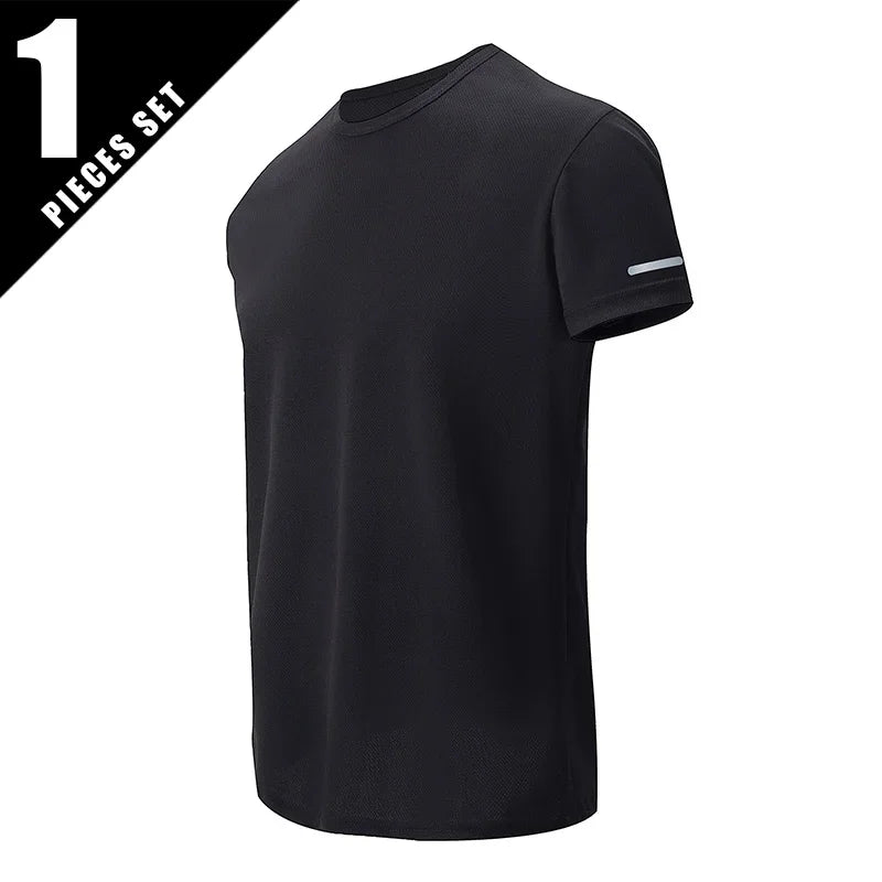 CN Men's QuickDry Short Sleeve Sports Shirt For Running