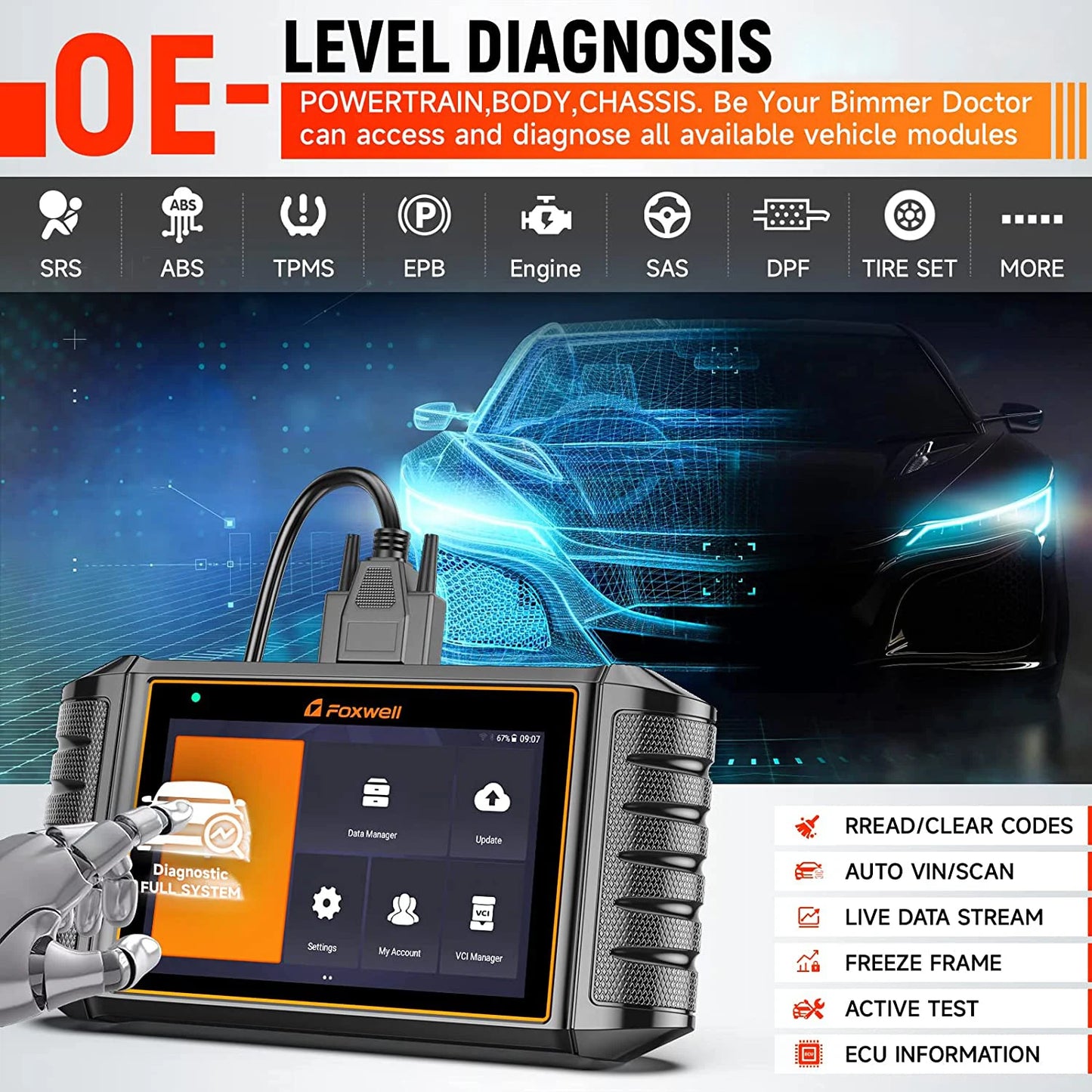 Foxwell NT710 BMW MINI OBD2 Scanner Full System Diagnostics