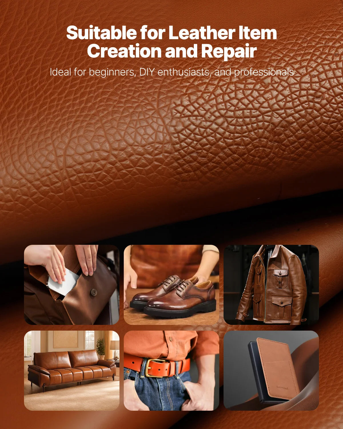 SucceBuy Leather Working Tools Kit Punching Stamping