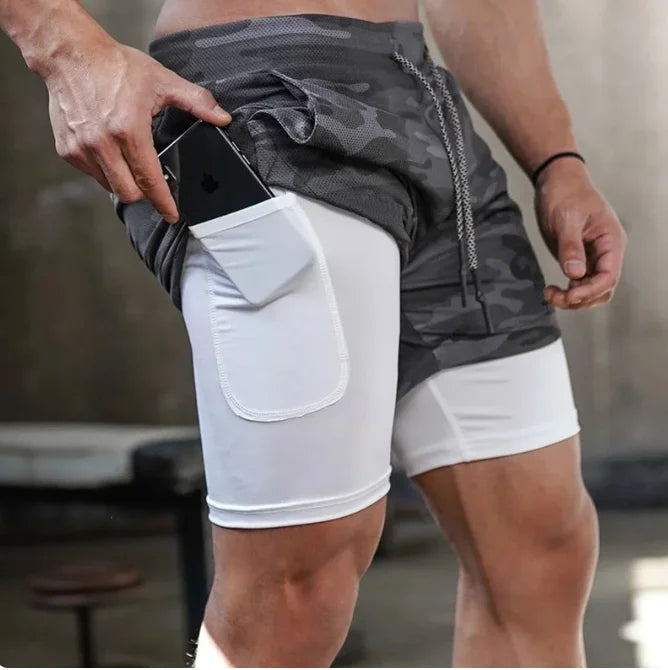 Mens Compression Shorts With Pocket Quick Dry Breathable