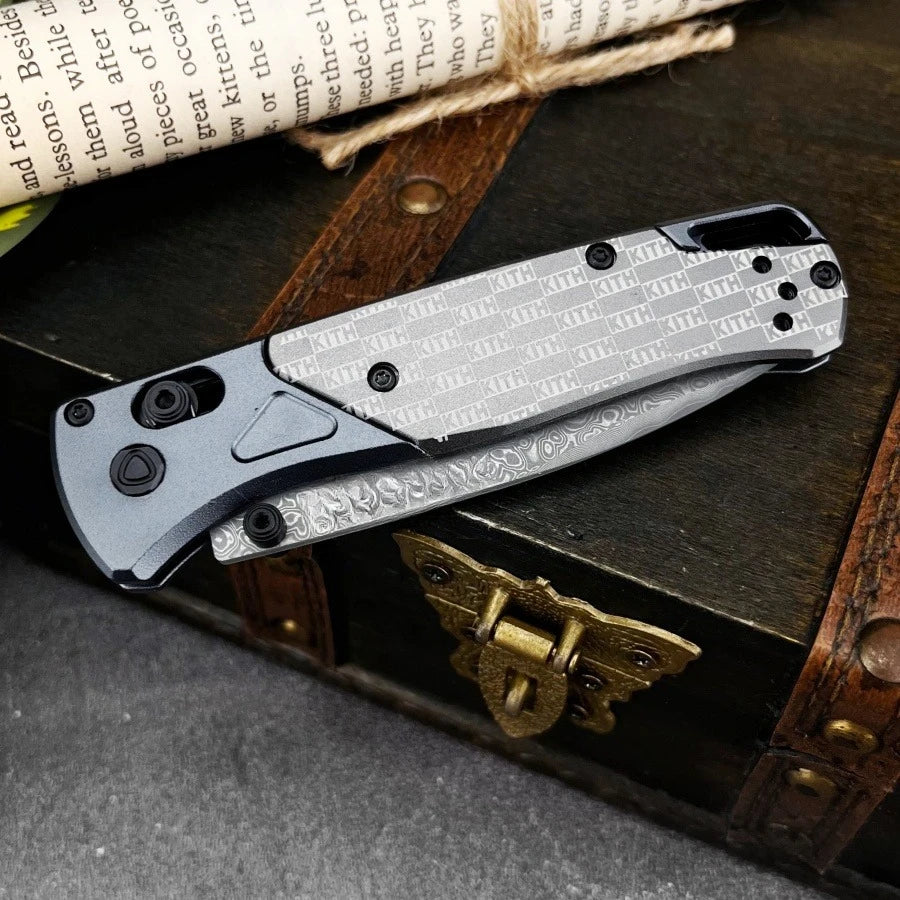 Bugout 535 Axis Lock Folding Knife Damascus Steel EDC