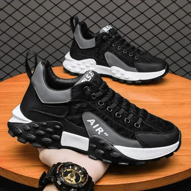 2025 New Men Casual Platform Sneakers Plus Size 43 44