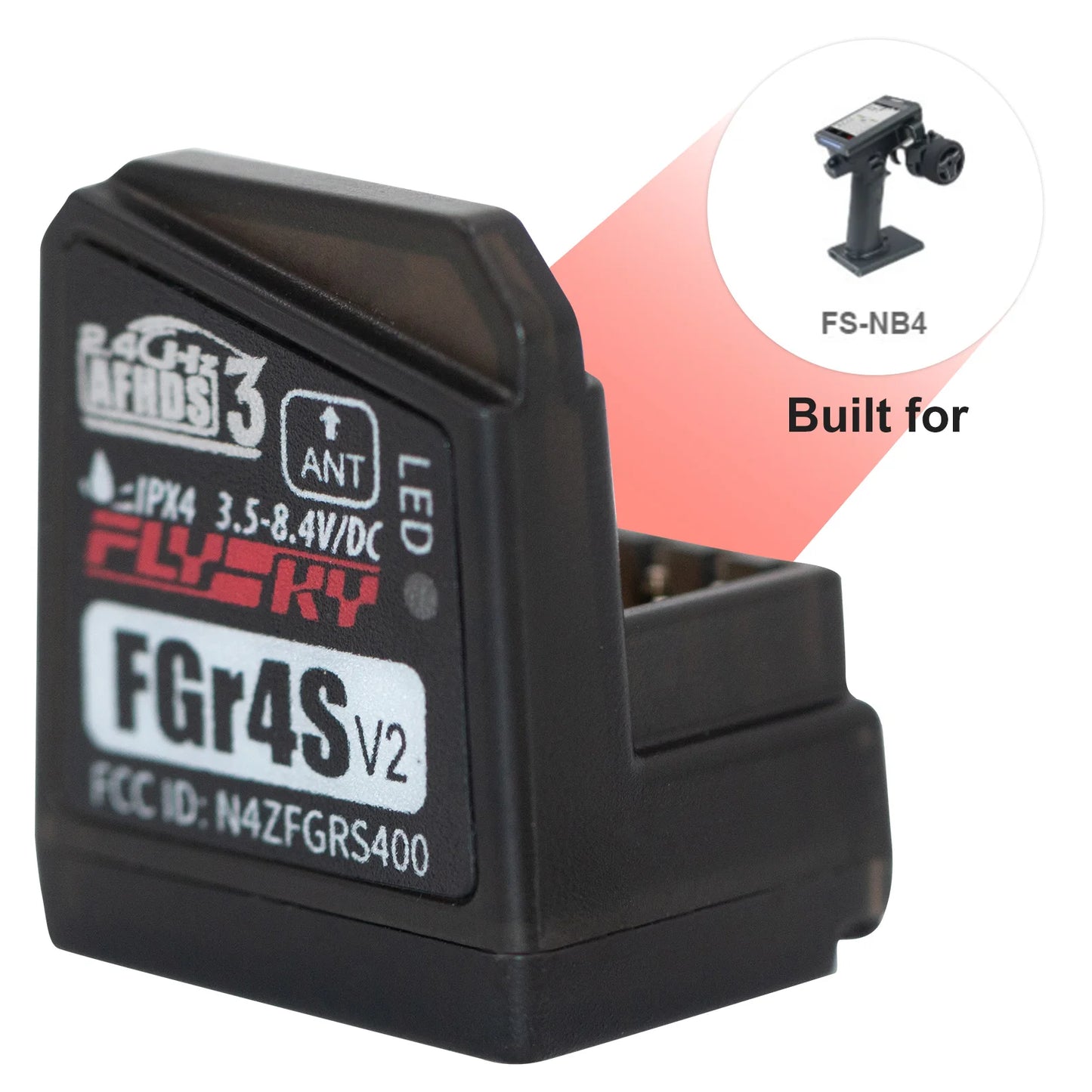 FlySky FGR4S V2 Receiver AFHDS Bidirectional PWM PPM IBUS