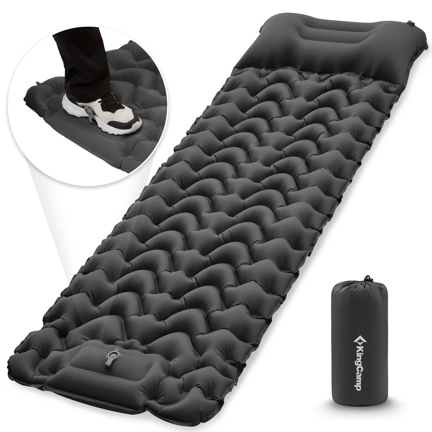 KingCamp Self Inflating Sleeping Pad Ultralight With Pillow
