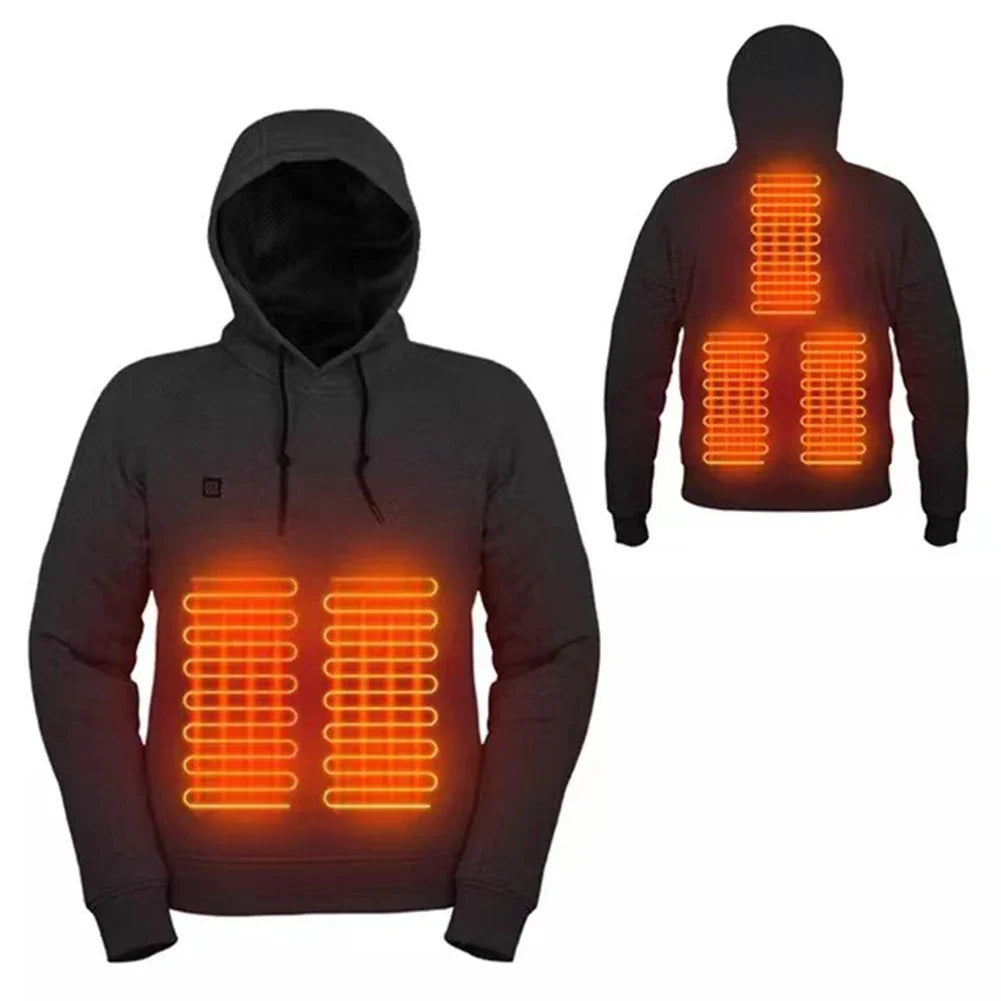 Unisex USB Heated Hoodie With 3 Heat Levels Outdoors