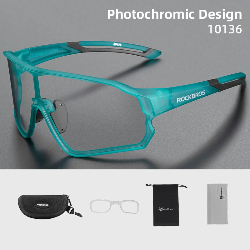 RockBros Photochromic Cycling Glasses UV400 Eyewear