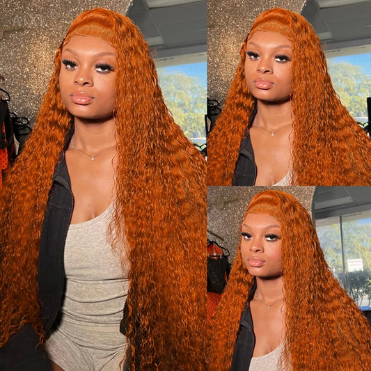 Brofoecap Lace Front Wig Human Hair Brazilian Deep Wave