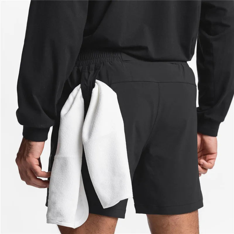 GENDAWAYCN Men Running Shorts Quick Dry Fitness Training