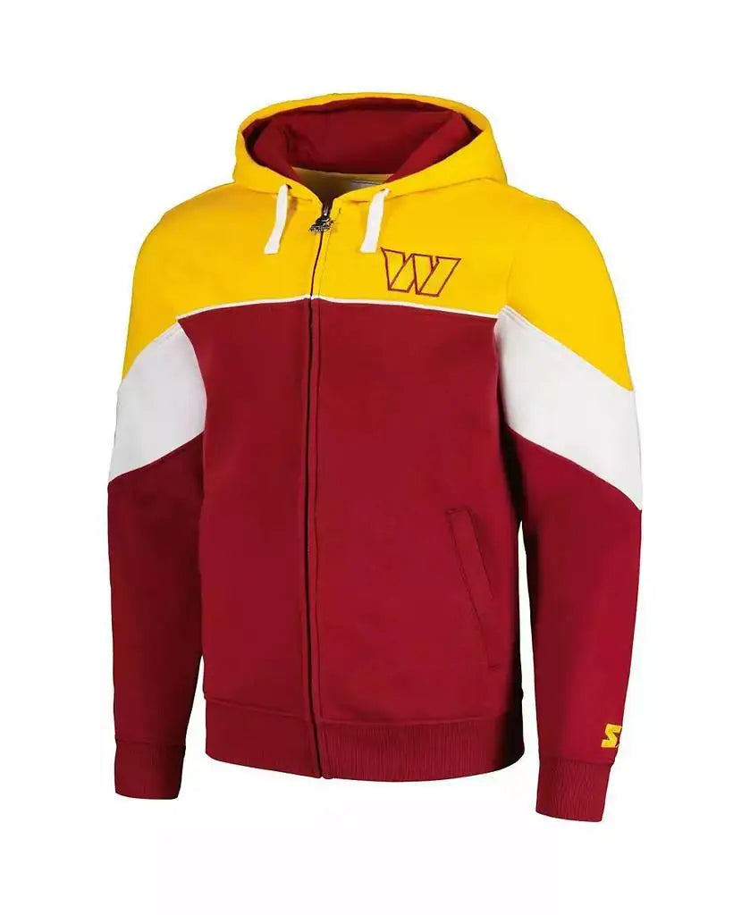 Starter Washington Commanders Full Zip Hoodie Mens Athletic
