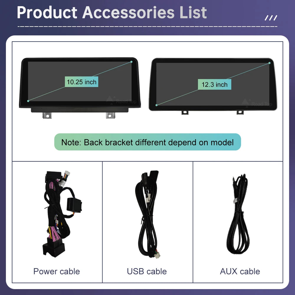 Road Top Wireless CarPlay Android Auto Screen for BMW