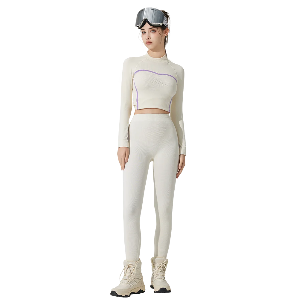 OhSunny Women Thermal Ski Base Layer Set Lightweight Warm
