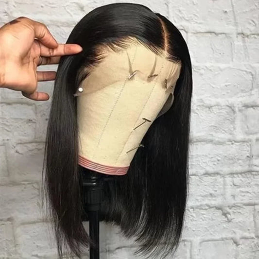 Pobokix Brazilian Remy Lace Front Wig Short Bob HD Pro