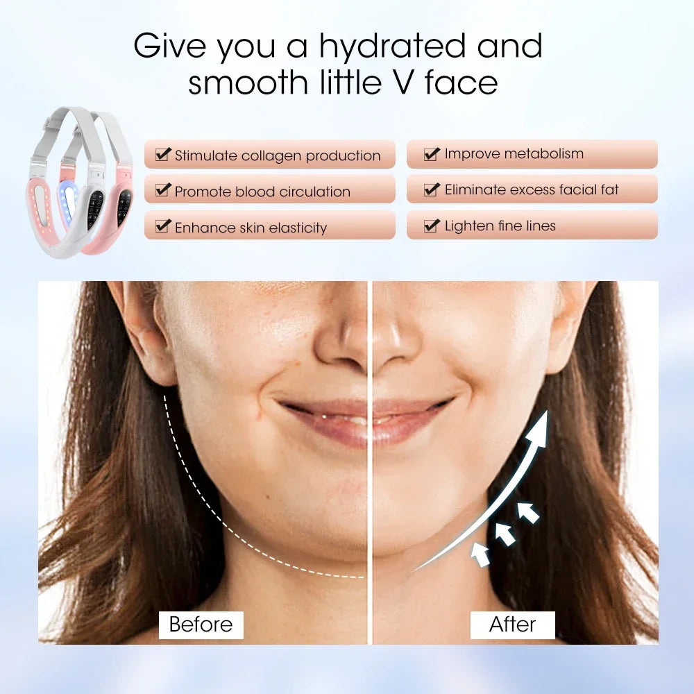 Rechargeable V Face Massager Portable Led Facial Device