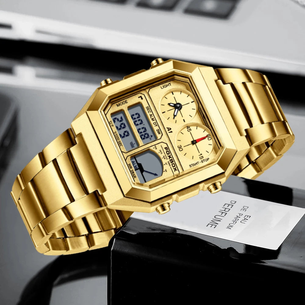Foxbox Mens Digital Watch Luminous Calendar Waterproof