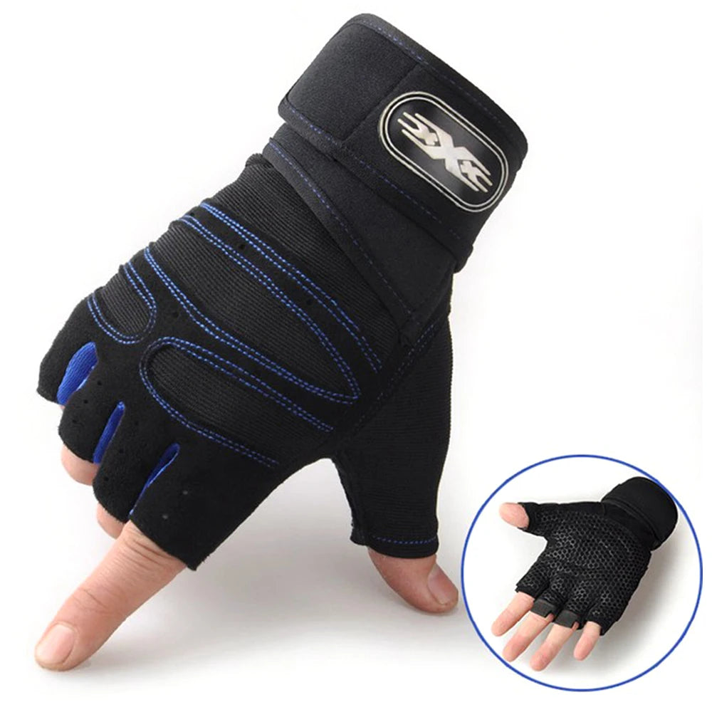 Weightlifting Gloves Half Finger Non Slip Wrist Support
