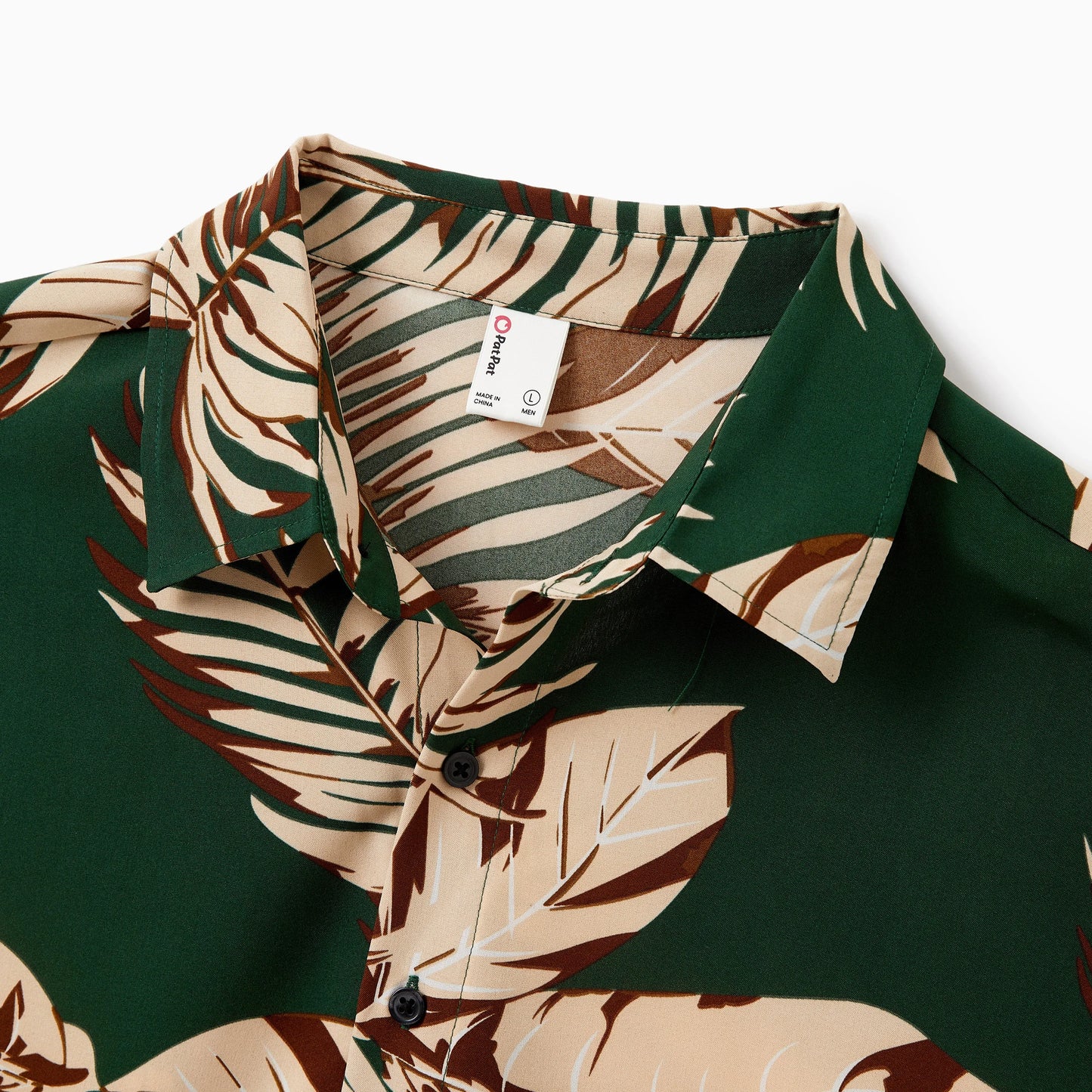 PATPAT Family Matching Tropical Leaf Print Hawaiian Vacation Outfit Set