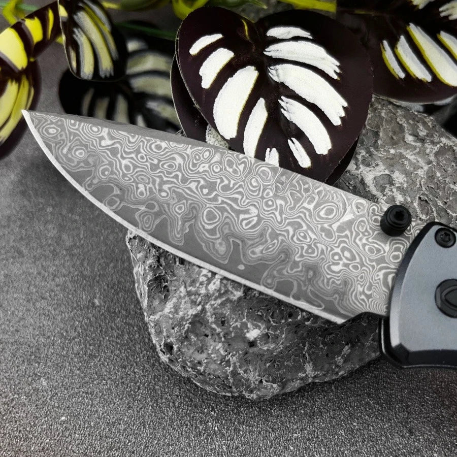 Bugout 535 Axis Lock Folding Knife Damascus Steel EDC