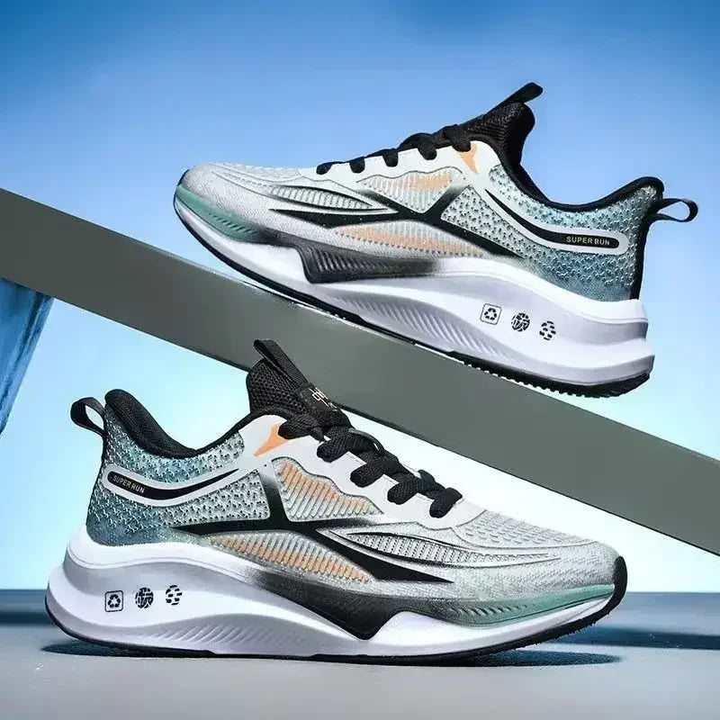 Men Running Shoes Breathable Mesh Cushioning Sneakers