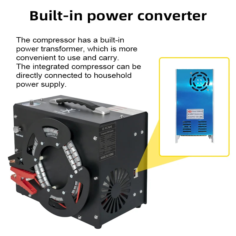 Tuxing TXES062 4500Psi 300Bar PCP Air Compressor Portable
