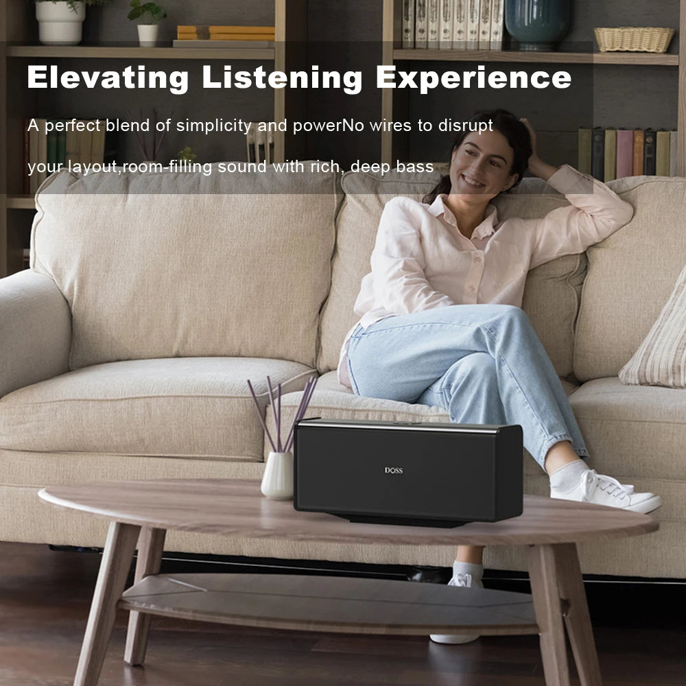 Doss 80W Bluetooth Home Speaker Bass Subwoofer Sound Box