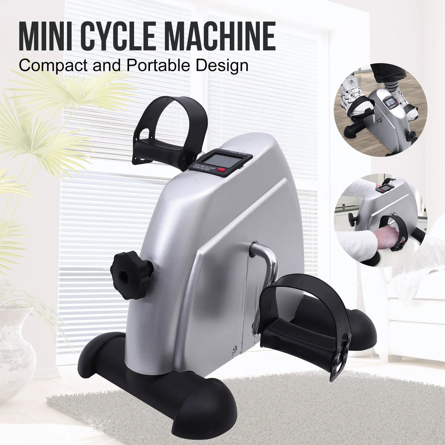 NON Mini Pedal Exercise Bike Under Desk Portable Fitness Bike