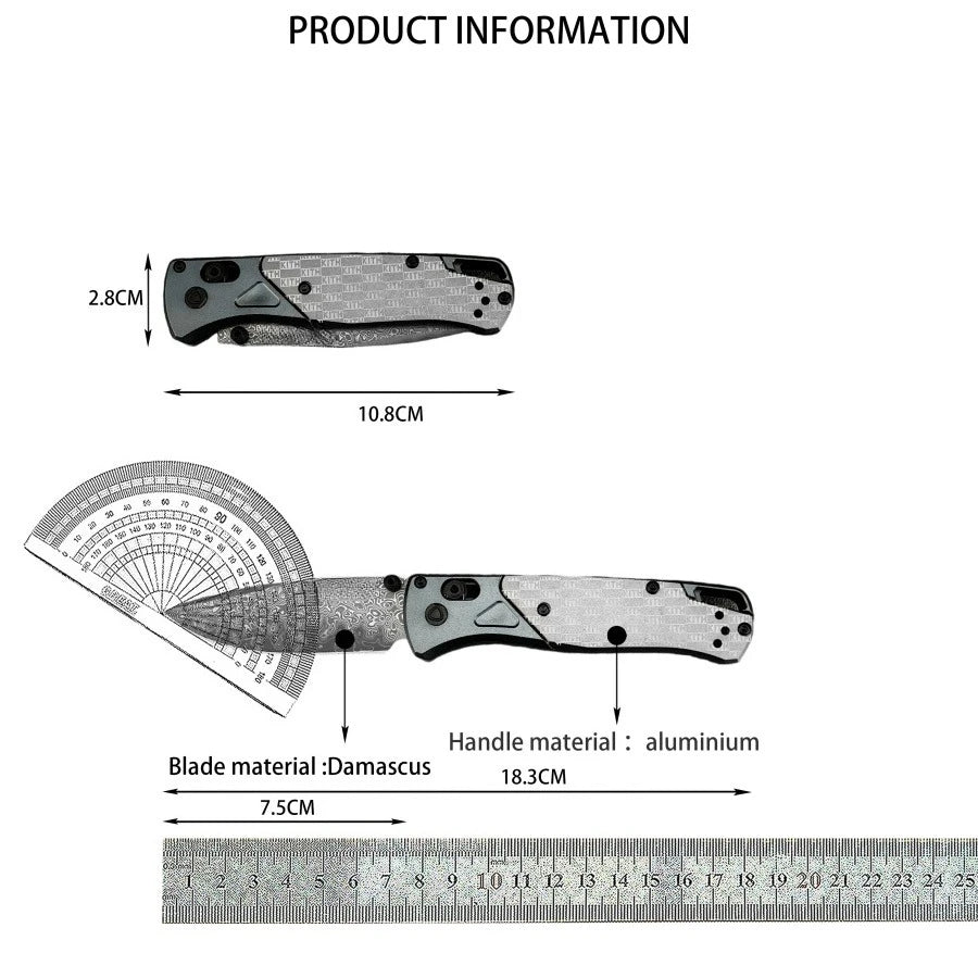 Bugout 535 Axis Lock Folding Knife Damascus Steel EDC