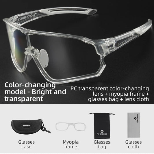 RockBros Photochromic Cycling Glasses UV400 Eyewear