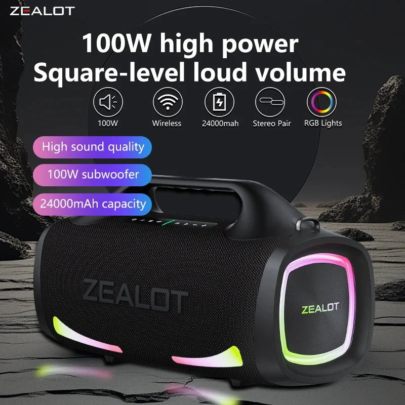 Zealot S79 100W Wireless Speaker Outdoor Portable Subwoofer