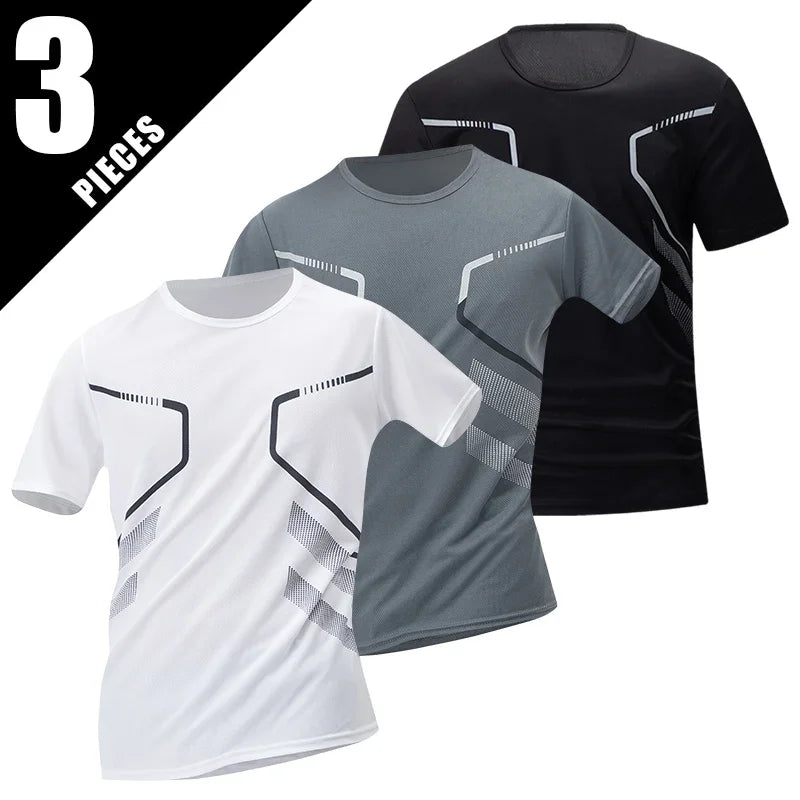 CN Men's QuickDry Short Sleeve Sports Shirt For Running